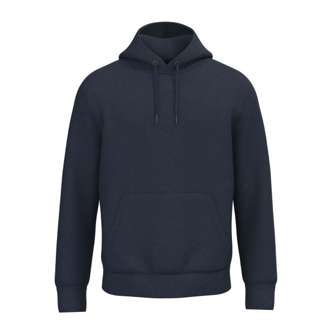 SWEAT-SHIRT MIXTE CAPUCHE PERSONNALISABLE 'NATIF' - bleu marine chiné