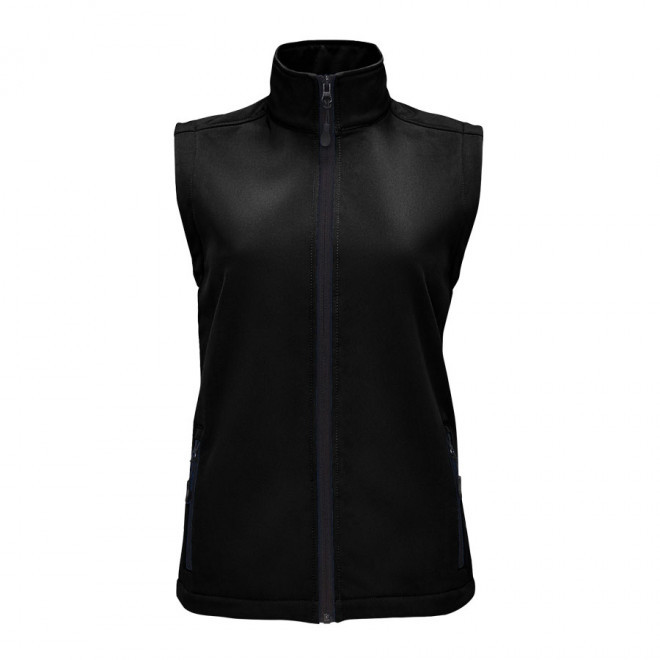 BODYWARMER SOFTSHELL FEMME PERSONNALISABLE 'RACE BW' - noir