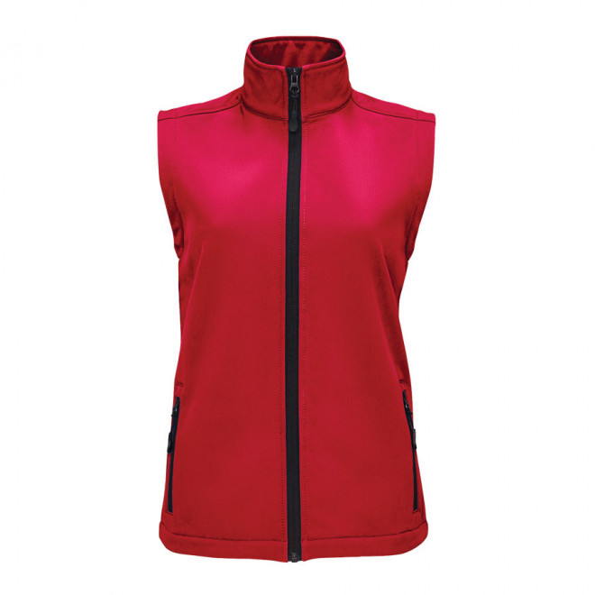 BODYWARMER SOFTSHELL FEMME PERSONNALISABLE 'RACE BW' - rouge