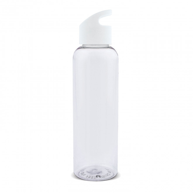 BOUTEILLE CORPS TRANSPARENT RPET PERSONNALISABLE 'SIMCOE' - blanc