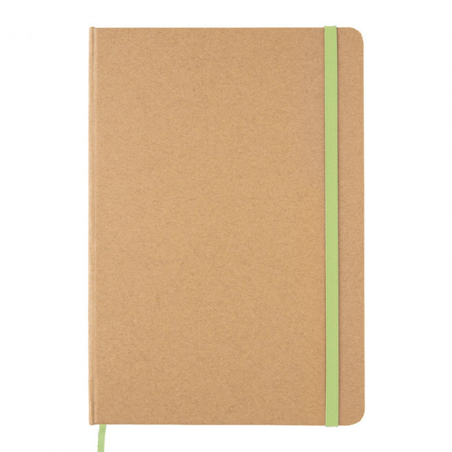 CARNET PUBLICITAIRE A5 COUVERTURE KRAFT LIGNÉ 'DESTINA' - vert