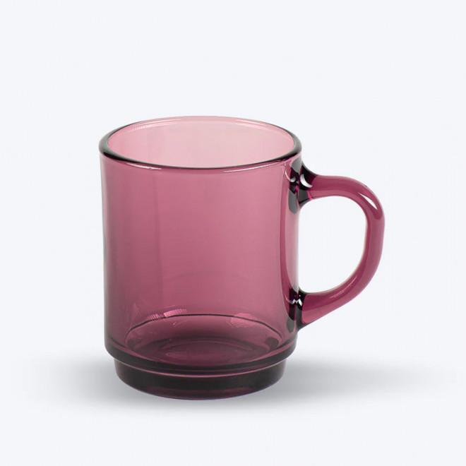 MUG PUBLICITAIRE EN VERRE DURALEX 26CL 'VERSAILLES' - bordeaux