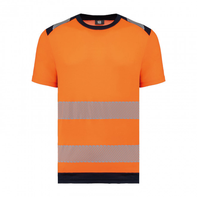 TEE-SHIRT DE SECURITE MIXTE PERSONNALISABLE 'BEACON' - orange fluo