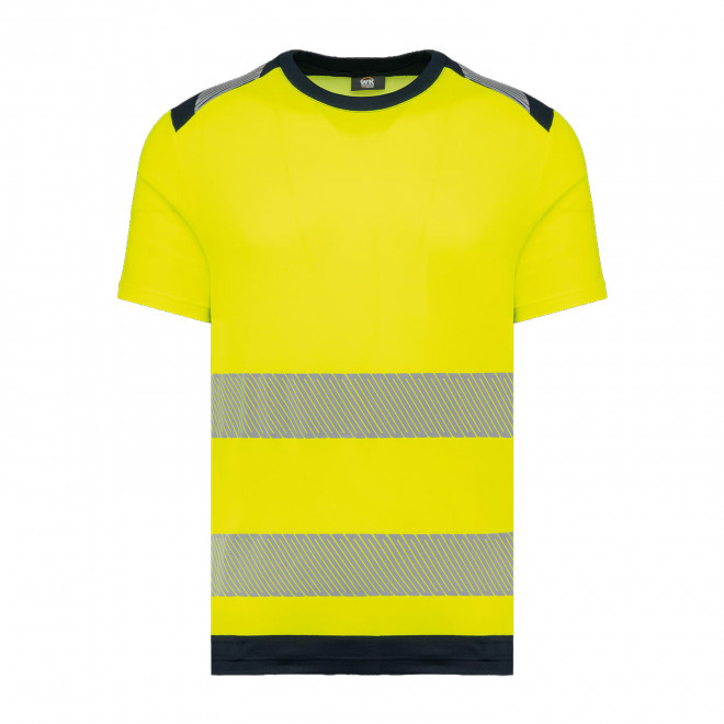TEE-SHIRT DE SECURITE MIXTE PERSONNALISABLE 'BEACON' - jaune fluo
