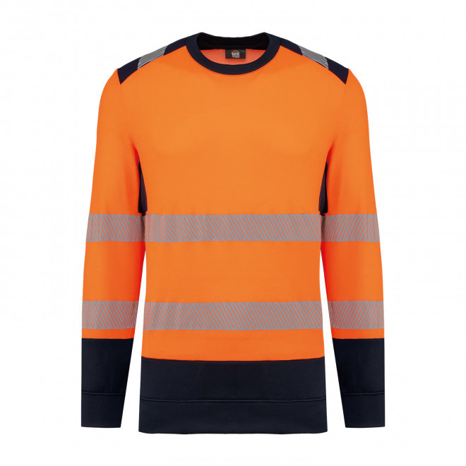 SWEAT-SHIRT PUBLICITAIRE DE SECURITE MIXTE 'VECTOR' - orange fluo