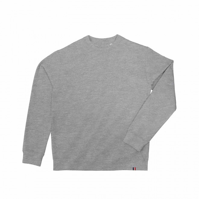 SWEAT-SHIRT MIXTE ROND MIF PERSONNALISABLE ATF® 'ALIX' - gris chiné