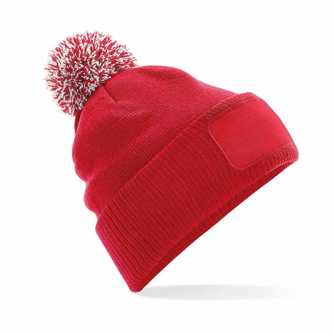 BONNET AVEC REVERS PERSONNALISABLE 'SNOBI PATCH RECTANGLE' - rouge