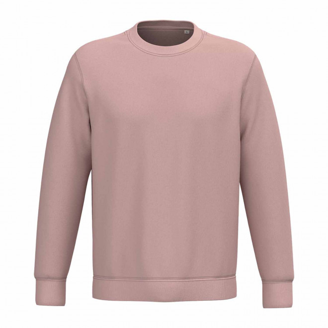 SWEAT-SHIRT MIXTE PERSONNALISABLE COL ROND 'NATIF' - rose pâle