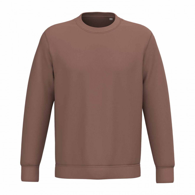 SWEAT-SHIRT MIXTE PERSONNALISABLE COL ROND 'NATIF' - terracotta