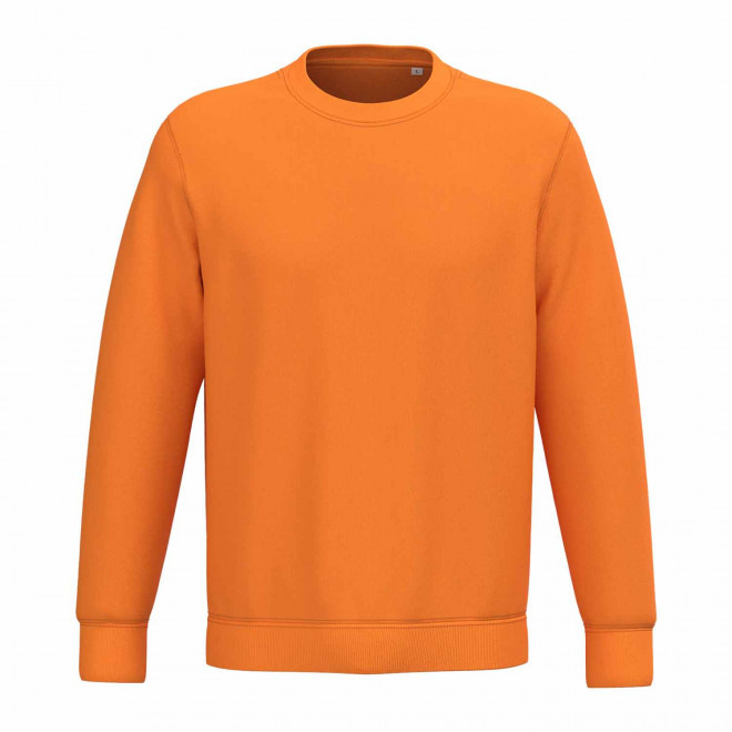 SWEAT-SHIRT MIXTE PERSONNALISABLE COL ROND 'NATIF' - orange