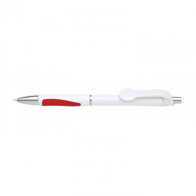 STYLO PERSONNALISABLE 'SRIVI ROND' - blanc/rouge