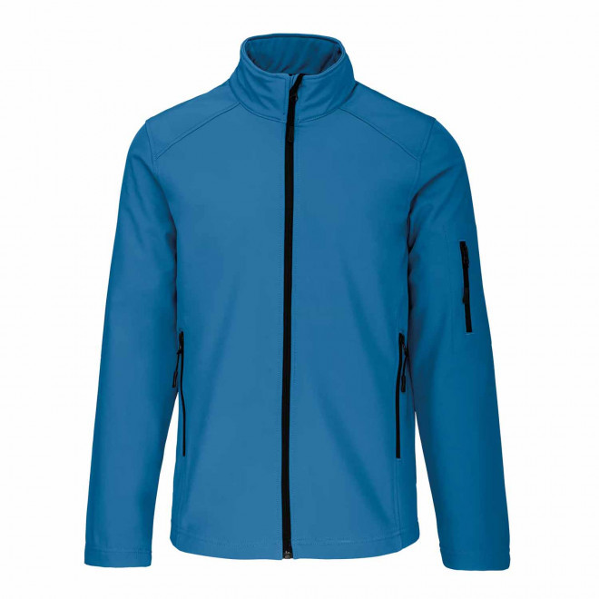 VESTE SOFTSHELL HOMME PERSONNALISABLE 'KARISOFT' - bleu clair