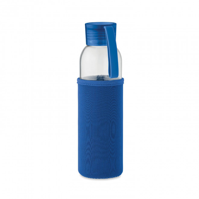 BOUTEILLE VERRE RECYCLE PERSONNALISABLE 'KILIMANDJARO' - bleu royal