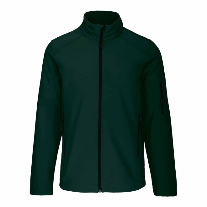 VESTE SOFTSHELL HOMME PERSONNALISABLE 'KARISOFT' - vert bouteille