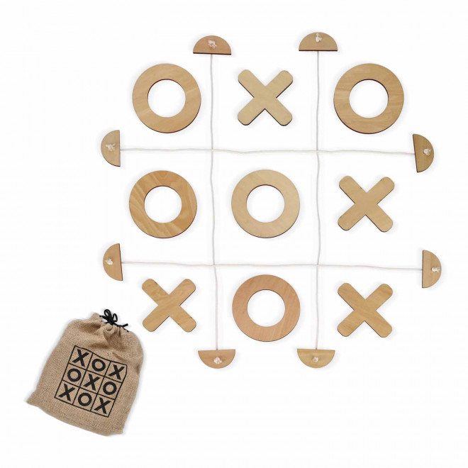 JEU DE MORPION GEANT PERSONNALISE 'TICTACTOE' - bois
