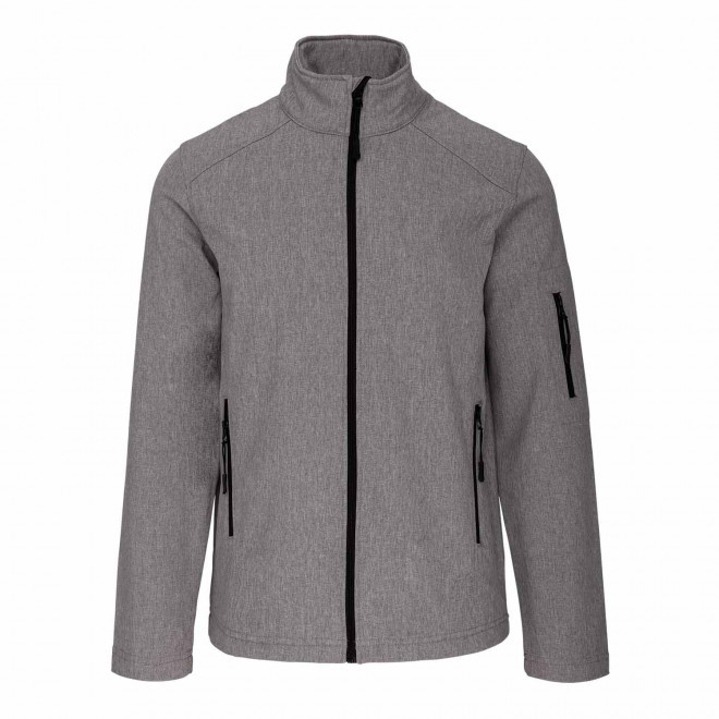 VESTE SOFTSHELL HOMME PERSONNALISABLE 'KARISOFT' - gris clair