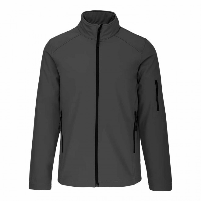 VESTE SOFTSHELL HOMME PERSONNALISABLE 'KARISOFT' - gris foncé