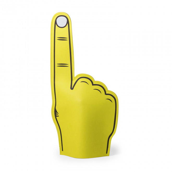 MAIN GEANTE EN MOUSSE PERSONNALISEE 'ALLERLA'  - jaune