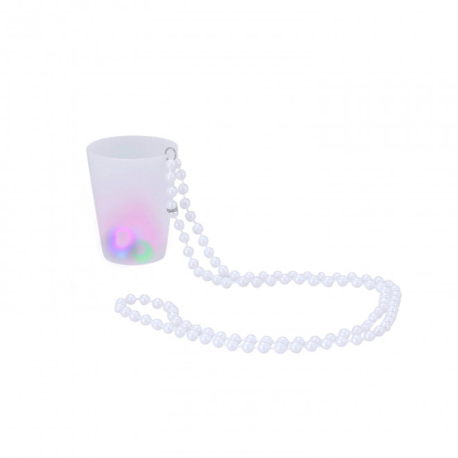 SHOOTER LUMINEUX AVEC COLLIER PERSONNALISABLE 'BAUDRYNK' - blanc