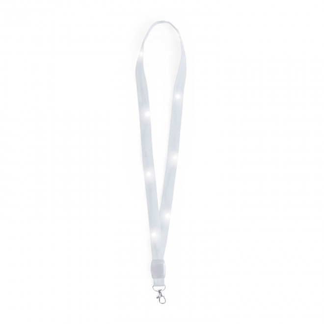 TOUR DE COU LED PERSONNALISABLE 'LUNGO FLASHY'  - blanc