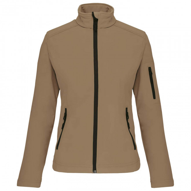 VESTE SOFTSHELL FEMME PERSONNALISABLE 'KARISOFT' - camel