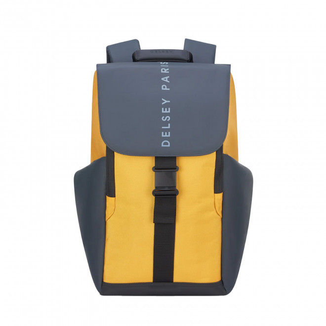 SAC A DOS DELSEY PARIS PERSONNALISABLE 'SECURFLAP' - jaune