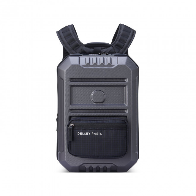 SAC A DOS EXTENSIBLE DELSEY PERSONNALISABLE 'REMPART' - gris anthracite