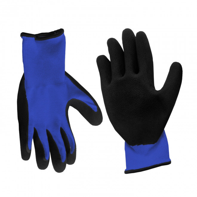 GANTS DE TRAVAIL PERSONNALISABLE 'MASGUA NYLON LATEX' - noir/bleu