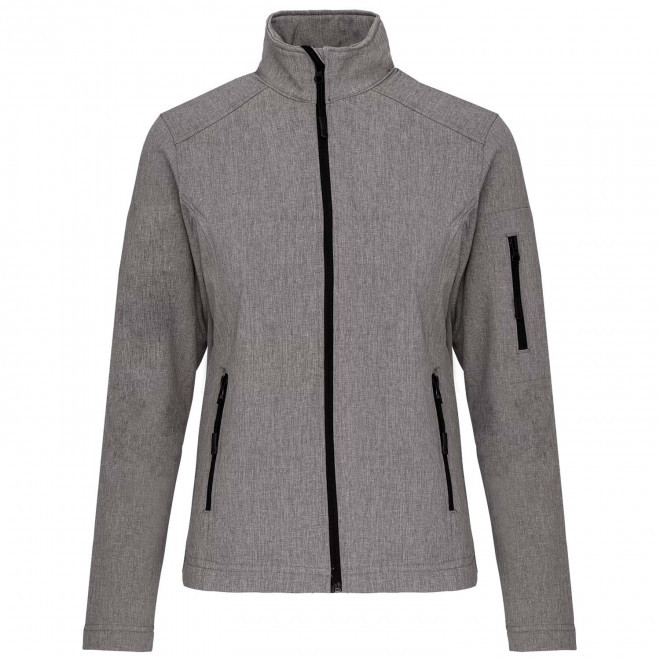 VESTE SOFTSHELL FEMME PERSONNALISABLE 'KARISOFT' - gris clair