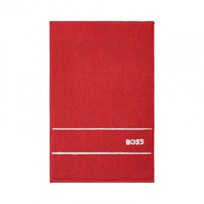 SERVIETTE 40X60 HUGO BOSS PERSONNALISABLE 'PLAIN' - rouge