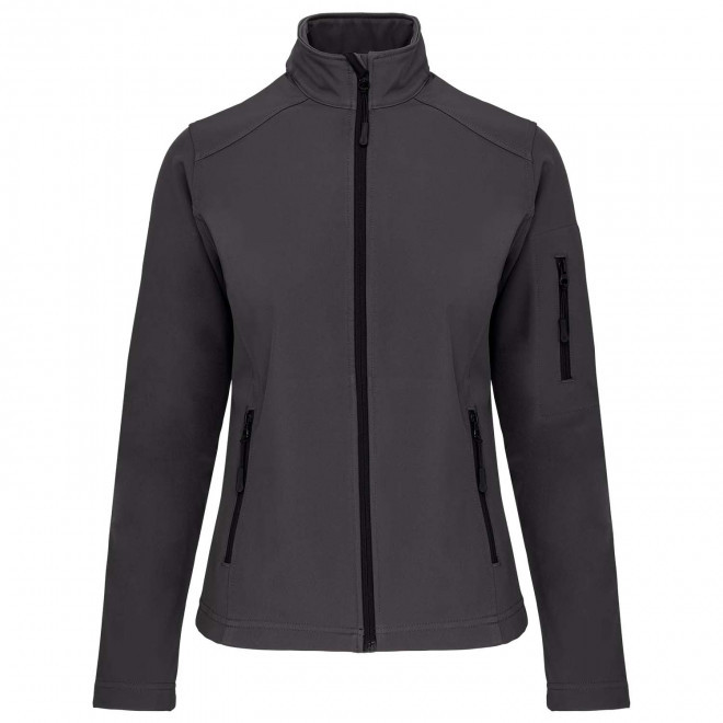 VESTE SOFTSHELL FEMME PERSONNALISABLE 'KARISOFT' - gris foncé