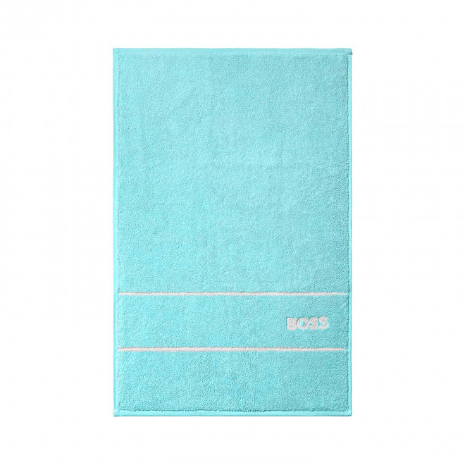 SERVIETTE 40X60 HUGO BOSS PERSONNALISABLE 'PLAIN' - bleu turquoise