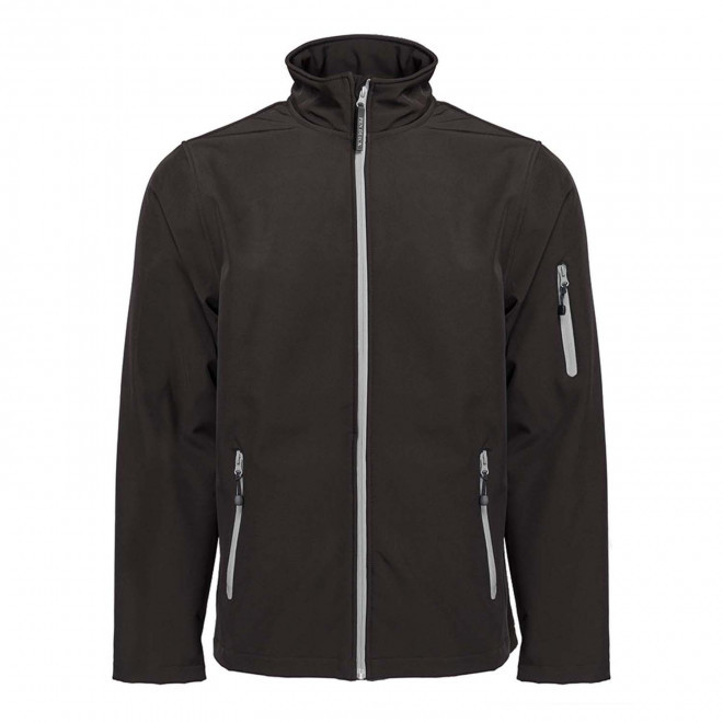 SOFTSHELL HOMME PERSONNALISABLE PEN DUICK 'ATLANTIC' - noir/gris
