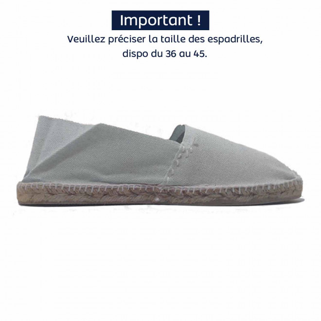 ESPADRILLES PERSONNALISABLE 'SOLEADO' - gris