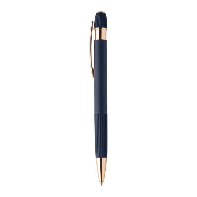 STYLO EN ALU RECYCLE PERSONNALISABLE 'POLUX ROSY' - bleu fonce