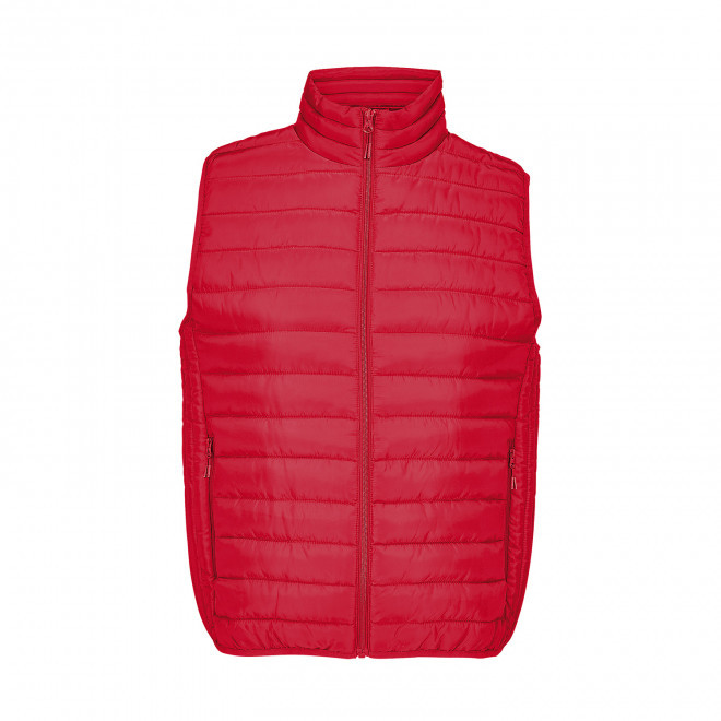 DOUDOUNE SANS MANCHES PERSONNALISÉE HOMME RPET 'STREAM BW' - rouge