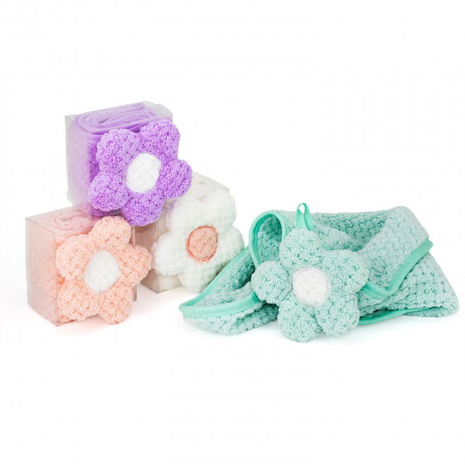 SET 12 SERVIETTES PERSONNALISABLE 'WOUFFY FLEURS' - multicolore