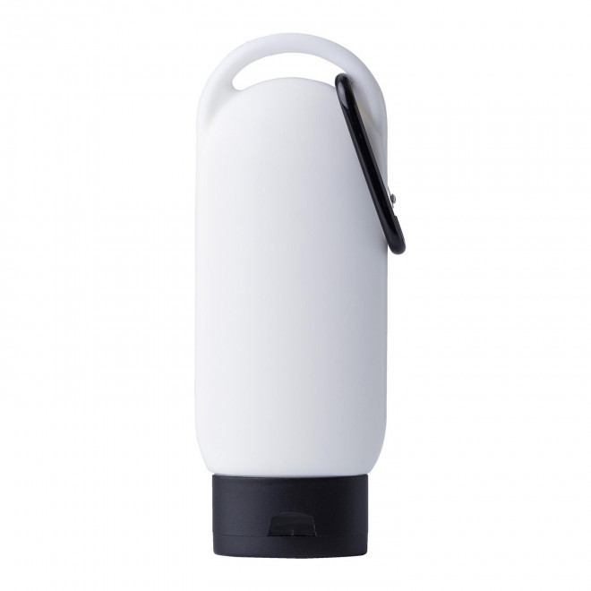 CREME SOLAIRE PERSONNALISABLE EN TUBE MOUSQUETON SFP30 60ML 'FIXSUN' - noir