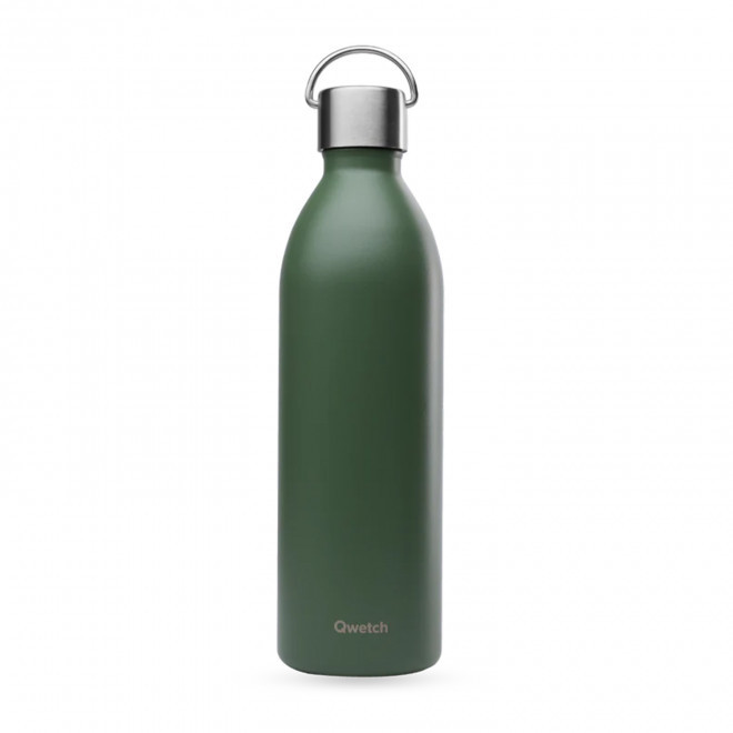 BOUTEILLE ISOTHERME QWETCH® PERSONNALISABLE 'ACTIVE 1L' - kaki