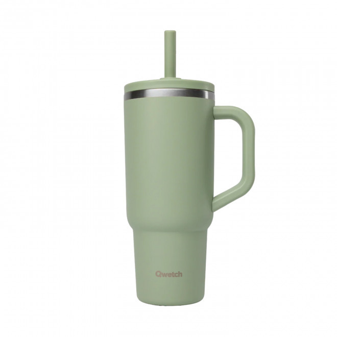 MUG ISOTHERME ETANCHE QWETCH® PERSONNALISE 'TRAVEL CUP' - vert