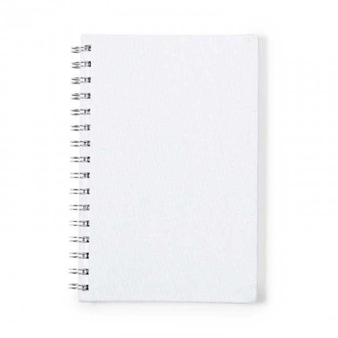 CARNET EN RPET A SPIRALES PERSONNALISABLE 'JAMSA' - blanc
