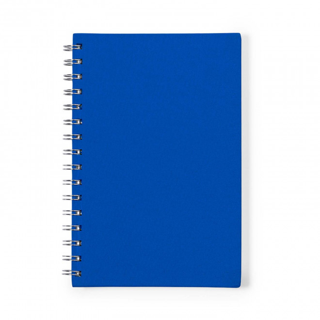 CARNET EN RPET A SPIRALES PERSONNALISABLE 'JAMSA' - bleu