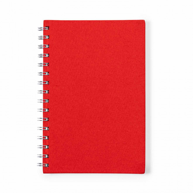 CARNET EN RPET A SPIRALES PERSONNALISABLE 'JAMSA' - rouge