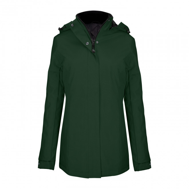 PARKA CHAUDE FEMME KARIBAN PERSONNALISABLE 'KARITOU' - vert forêt