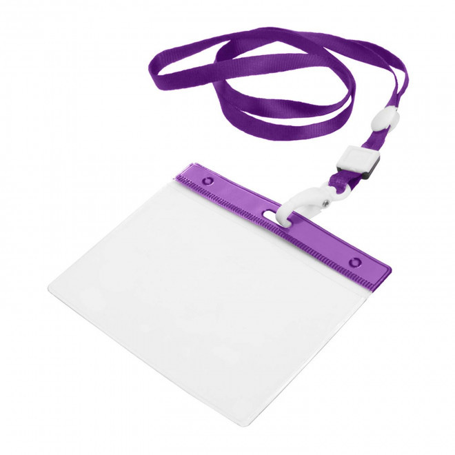 TOUR DE COU AVEC PORTE-BADGE 'PICOBELLO' - violet