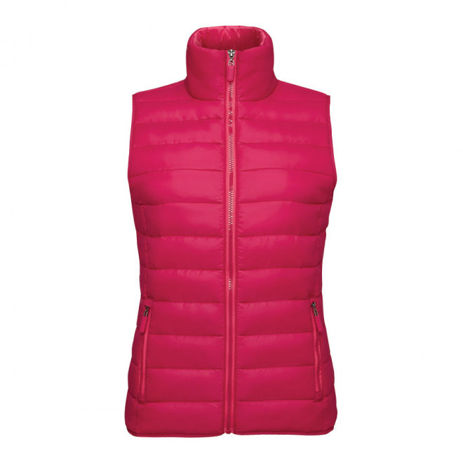 DOUDOUNE PUBLICITAIRE SANS MANCHE FEMME 'WAVE' - rose foncé
