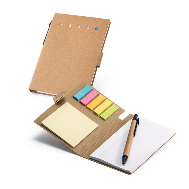 BLOC MEMOS ET MARQUE-PAGES PUBLICITAIRE 'EKOL' - naturel