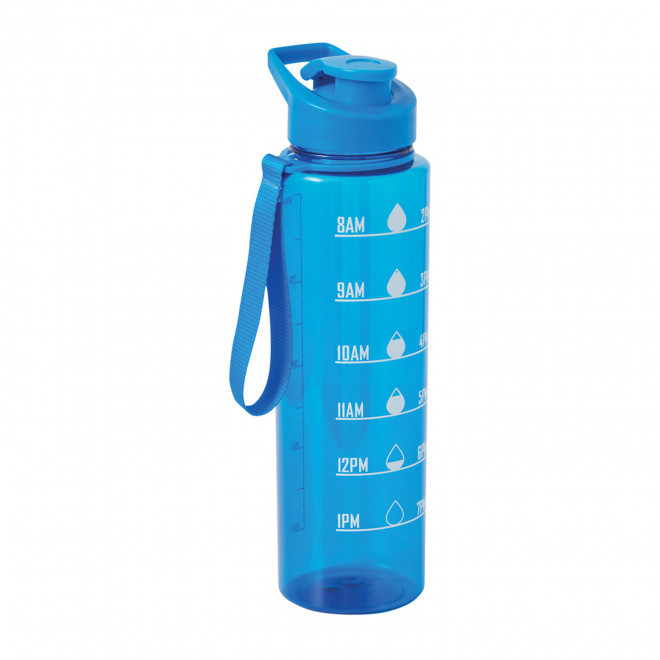 GOURDE AVEC DRAGONNE ET GRADUATIONS 1L PERSONNALISABLE 'DAYLO' - bleu 