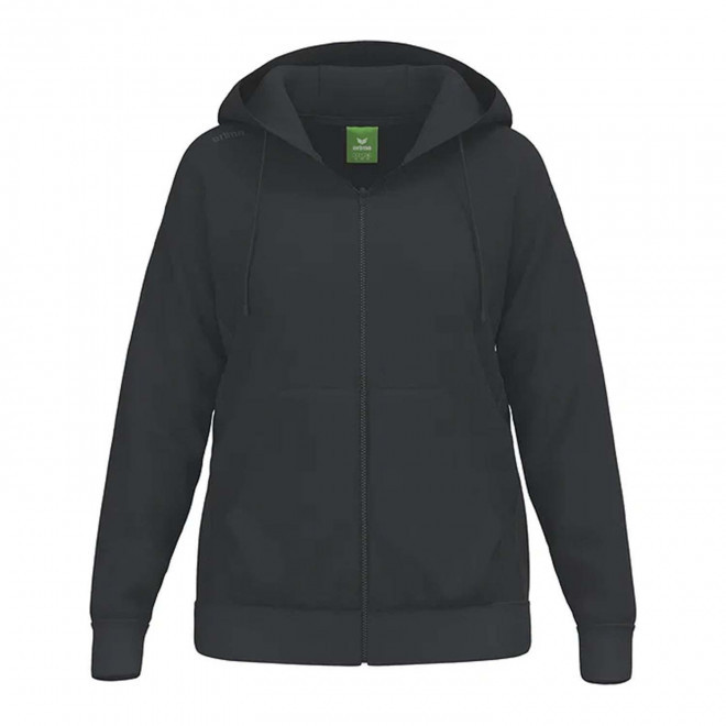 SWEATSHIRT CAPUCHE ZIPPE FEMME PERSONNALISABLE 'TS' - noir