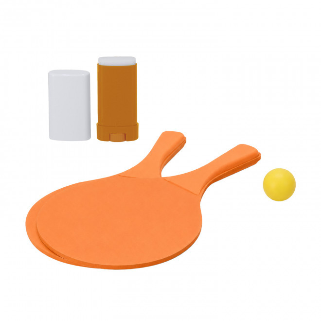SET STICK SOLAIRE ET RAQUETTES PERSONNALISE 'SUMMY' - orange